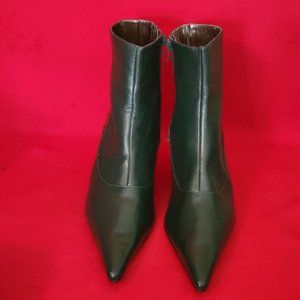 Fusion Meiry Green Leather Boots 9M Womens Shoes